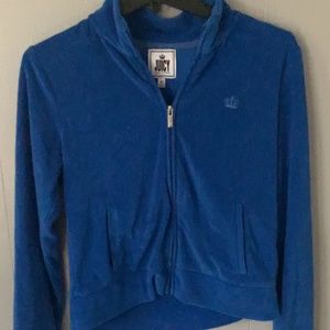 juicy couture blue track suit zip up